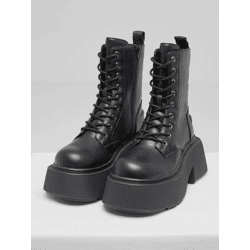 robuste Buffalo Damen Boots Schwarz