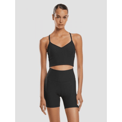 komfortables aim'n Damen Bralette Stretch Schwarz