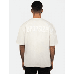lässiges Dropsize Herren T-Shirt mit Baumwolle Ecru-Weiß