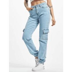 lässige Urban Classics Damen Jeans Stretch Taschen 410 g/m² Blau