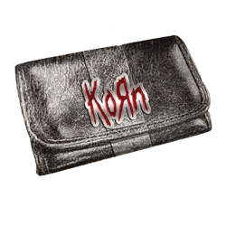 Korn Band-Brieftasche im auffälligem Look mit Logo-Schriftzug Portemonnaie GW108435KRN Silber