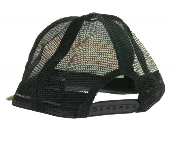 Baseball-Cap mit &bdquo;GANGSTA&ldquo; Schriftzug Trucker-Cap Camouflage mit Mesh-Einsatz Gr&uuml;n/Khaki/Rot/Grau/Wei&szlig;