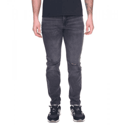 Denim Project Herren Jeans nachhaltige Slim Fit Hose im Destroyed-Look Baumwoll-Hose DP-10022-106 281 Schwarz