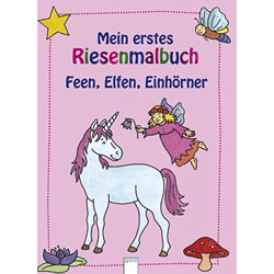 My first giant coloring book - fairies, elves and unicorns - Book