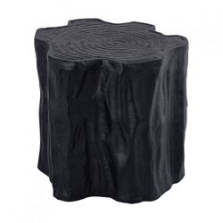 PTMD Beistelltisch Fennah Baumstumpf Aluminium schwarz 37 cm