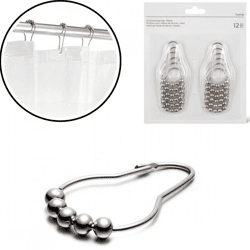 Duschvorhangringe Metall 7,2 cm 12 Stück
