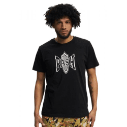 PASH Logo Classic R-Ausschnitt T-Shirt schwarz