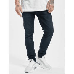 bequeme 2Y Premium Herren Jeans Slim Fit Stretch Reißverschluss mit Baumwolle Blau