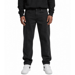 moderne DEF Herren Jeans Reißverschluss Loose Fit Baumwoll-Jeans DFJS193-00709-0014 Schwarz