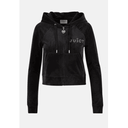 bequemer Juicy Couture Damen Hoodie Stretch Schwarz