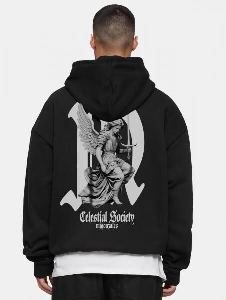moderner MJ Gonzales Herren Hoodie 460 g/m&sup2; mit Baumwolle Schwarz