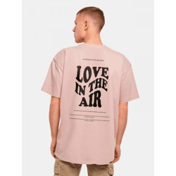 lässiges Merchcode Herren T-Shirt Oversize 240 g/m² mit Baumwolle Alt-Rosa
