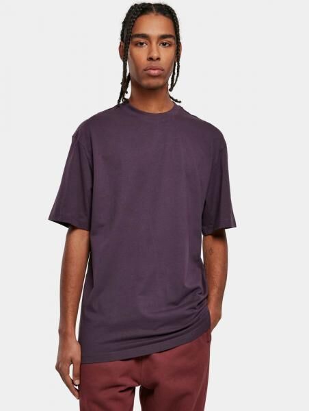 l&auml;ssiges URBAN CLASSICS Herren T-Shirt Oversize 180 g/m&sup2; mit Baumwolle Violett
