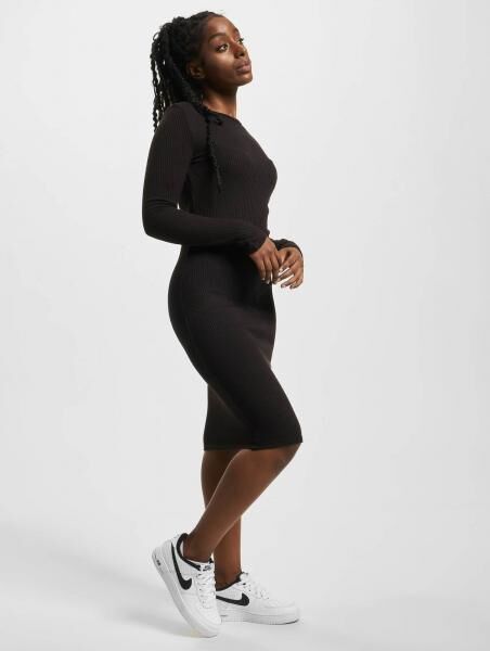 stilvolles Urban Classics Damen Kleid Stretch 235 g/m&sup2; Schwarz