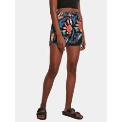 bequeme Urban Classics Damen Shorts Taschen 115 g/m² Schwarz/Bunt
