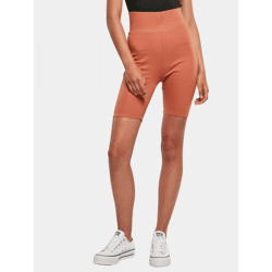 Comfortable Urban Classics Women's Stretch Shorts, 270 g/m², with cotton, terracotta orange