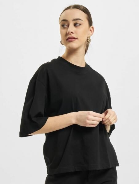 l&auml;ssiges URBAN CLASSICS Damen T-Shirt Oversize 180 g/m&sup2; mit Baumwolle Schwarz