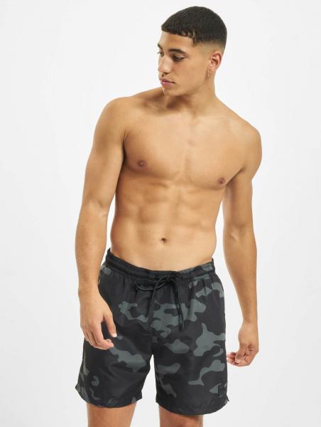 bequeme Urban Classics Herren Shorts Kordelzug Rei&szlig;verschluss 106 g/m&sup2; Camouflage