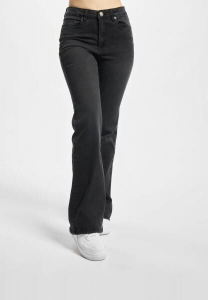 bequeme Urban Classics Damen Jeans Stretch Taschen gesteppt mit Baumwolle Schwarz