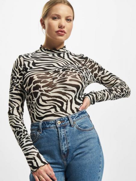 l&auml;ssiges Urban Classics Damen Sweatshirt Stretch Mesh 117 g/m&sup2; Wei&szlig;/Schwarz