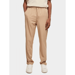stylische URBAN CLASSICS Herren Stoffhose Relaxed Fit mit Tunnelzug 190 g/m² Beige 