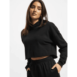 lässiger Urban Classics Damen Hoodie Kapuze 300 g/m² mit Baumwolle Schwarz