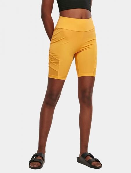 bequeme Urban Classics Damen Hose Stretch Slim Fit 210 g/m&sup2; Gelb