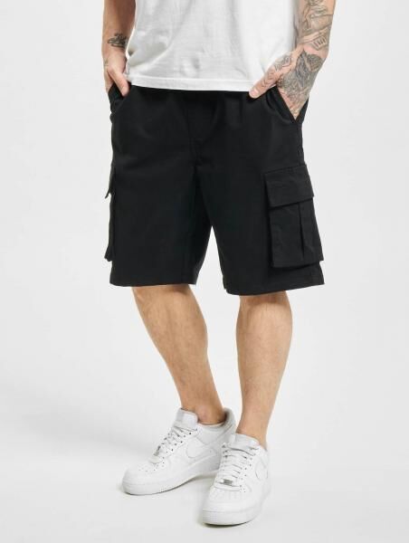 sommerliche Urban Classics Herren Shorts Stretch Kordelzug Taschen mit Baumwolle Schwarz