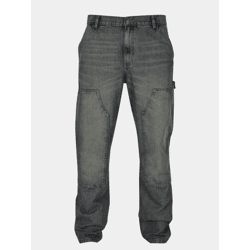 moderne Urban Classics Herren Jeans Straight Fit Taschen Denim mit Baumwolle Blau/Beige