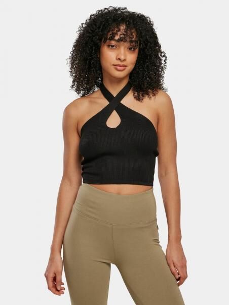 sportliches Urban Classics Damen T-Shirt Slim Fit 12 g/m&sup2; Schwarz