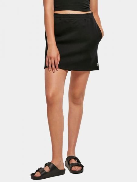 stilvolles Urban Classics Damen Kleid Kordelzug Taschen 305 g/m&sup2; mit Baumwolle Schwarz