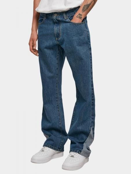 stylische Urban Classics Herren Jeans Rei&szlig;verschluss Taschen 390 g/m&sup2; Blau