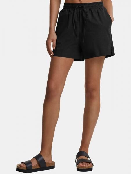 bequeme Urban Classics Damen Shorts Kordelzug Taschen 105 g/m&sup2; mit Baumwolle Schwarz