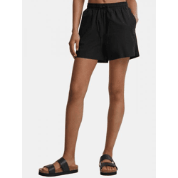 bequeme Urban Classics Damen Shorts Kordelzug Taschen 105 g/m² mit Baumwolle Schwarz