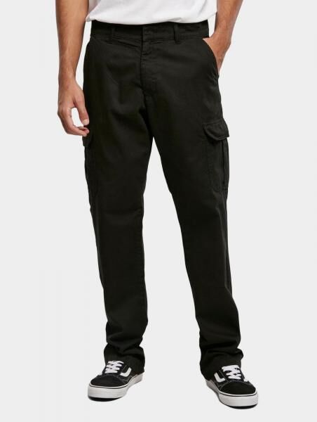 stylische URBAN CLASSICS Herren Jeans Straight Fit Taschen 320 g/m&sup2; mit Baumwolle Schwarz
