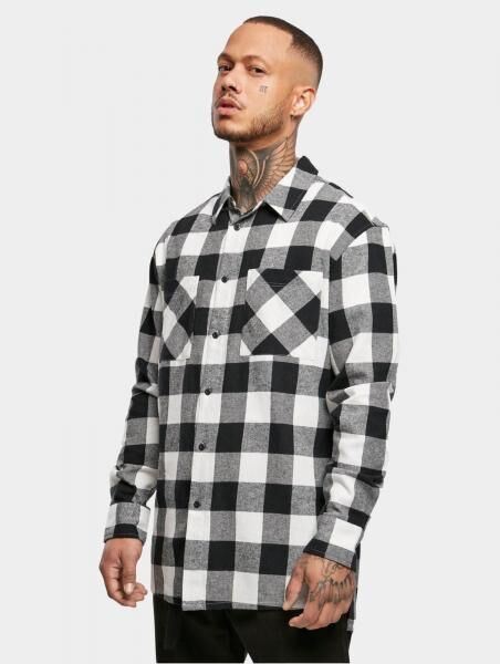 l&auml;ssiges Urban Classics Herren Polo-Shirt Taschen Oversize 140 g/m&sup2; mit Baumwolle Schwarz/Wei&szlig;