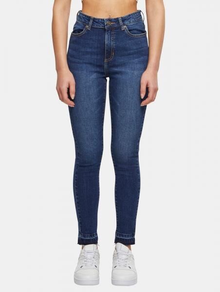 bequeme Urban Classics Damen Jeans Skinny Fit Stretch mit Baumwolle Blau