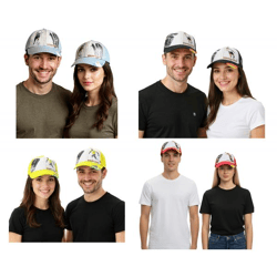 WORLDCUP LEGENDS Unisex Baseball-Cap im Nationalmannschafts-Design Baumwoll-Cap Curved-Brim-Cap Damaged-Look in Blau/Weiß, Schwarz/Weiß, 