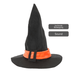 Singing, Running Witch's Hat, approx. 24 cm H