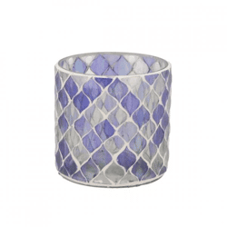 Teelichthalter Mosaik S lila 8 cm