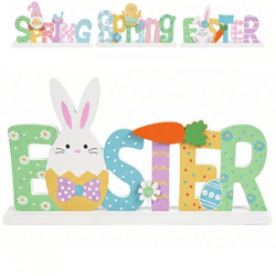 Figur „Ostern“ aus Holz, Pastellfarben, 32 cm, 4er-Set, sortiert