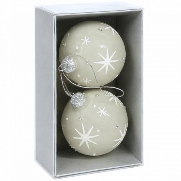 Transparente Weihnachtskugel, 8 cm, 2 Stück