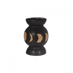 Sass & Belle kandelaar Moon Phases zwart 8 cm