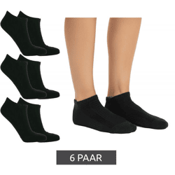 6 Paar TASTIQ Sneaker-Socken schlichte Baumwoll-Socken in Geschenkbox Sport-Socken Schwarz