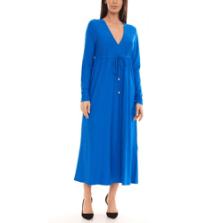 Aniston CASUAL Damen Sommer-Kleid Maxi-Kleid Langarm-Kleid 49417724 Blau