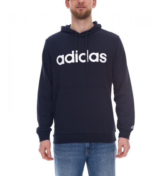 adidas Essentials French Terry Linear Logo Hoodie nachhaltiger Herren Sweater mit K&auml;ngurutasche GK9066 Blau