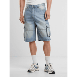 bequeme Urban Classics Herren Shorts Reißverschluss Taschen mit Baumwolle Blau