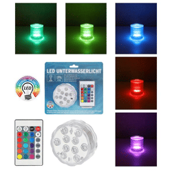 LED Underwater Light, RGB, approx. 7 cm in diameter