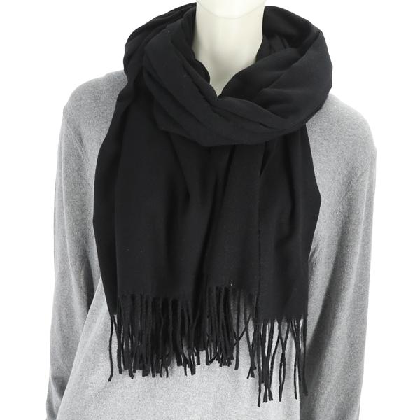 Pashmina Schal Uni Schwarz