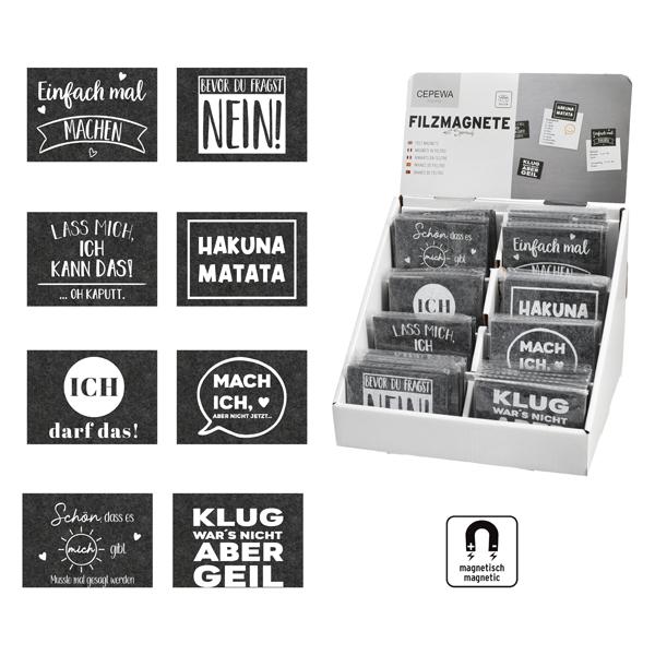 Magnet felt with sayings 8/s